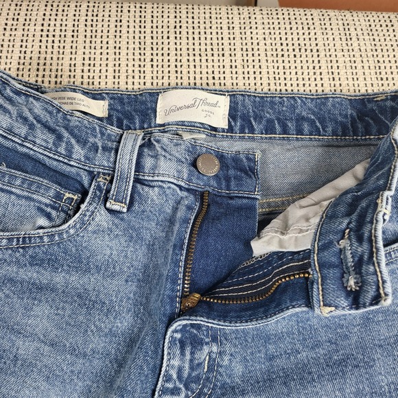 Universal Thread Jeans Womens 0 High Rise Wide Leg Denim Vintage Look Casual Pan - Picture 1 of 12
